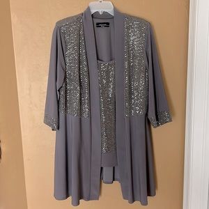 NWT - R&M Richard’s Woman sequin top with attached jacket.